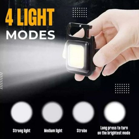 مصباح محمول قوي الاضاءة متعدد الوظائف keychain light