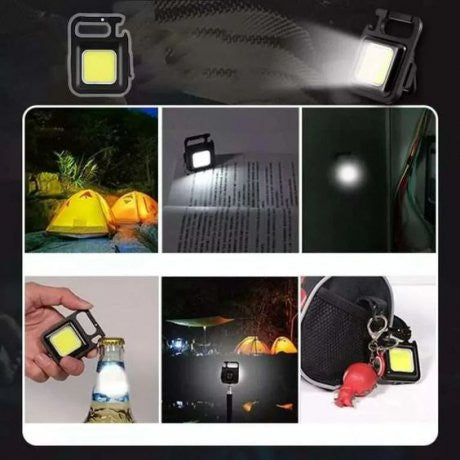 مصباح محمول قوي الاضاءة متعدد الوظائف keychain light